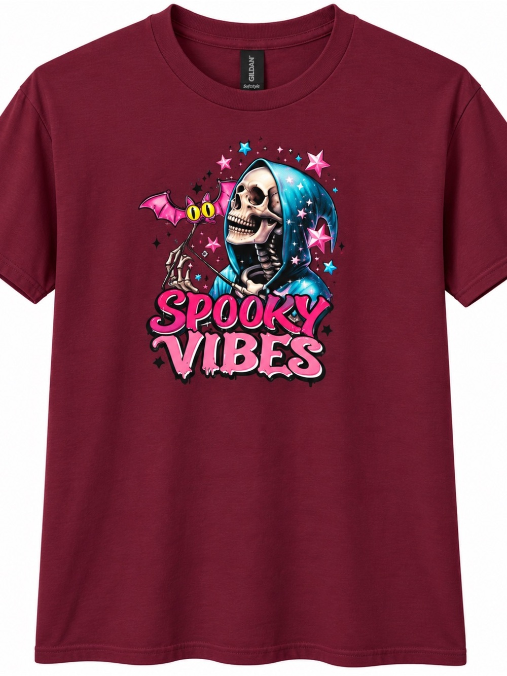 Adult Large NWOT Spooky Vibes Graphic Tee (see picture for stars flaw)